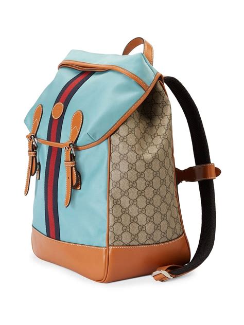 gucci web stripe backpack|gucci tote bag with zipper.